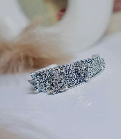 Silver Plated Bajrang Kada™ - Hanumanji Shakti Kada
