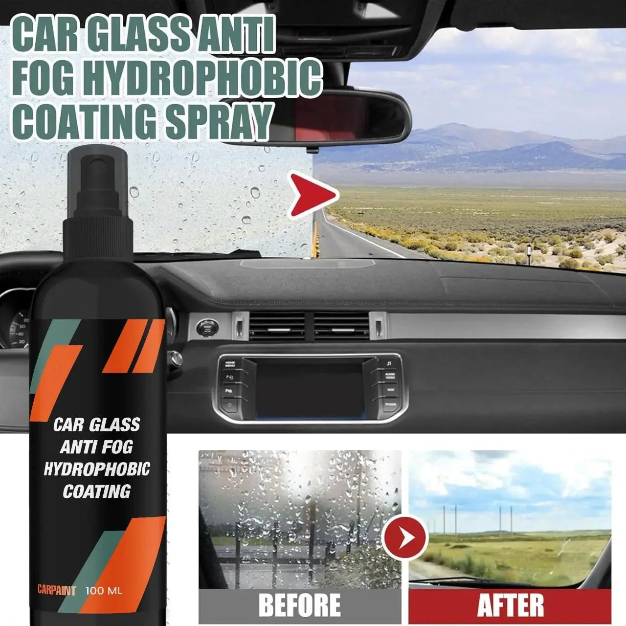 Anti-Fog Glass Coating 100ML (Pack of 2)