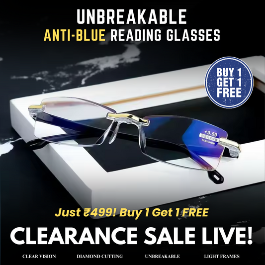 Unbreakable Anti-Blue Reading Glasses (Buy 1 Get 1 Free)