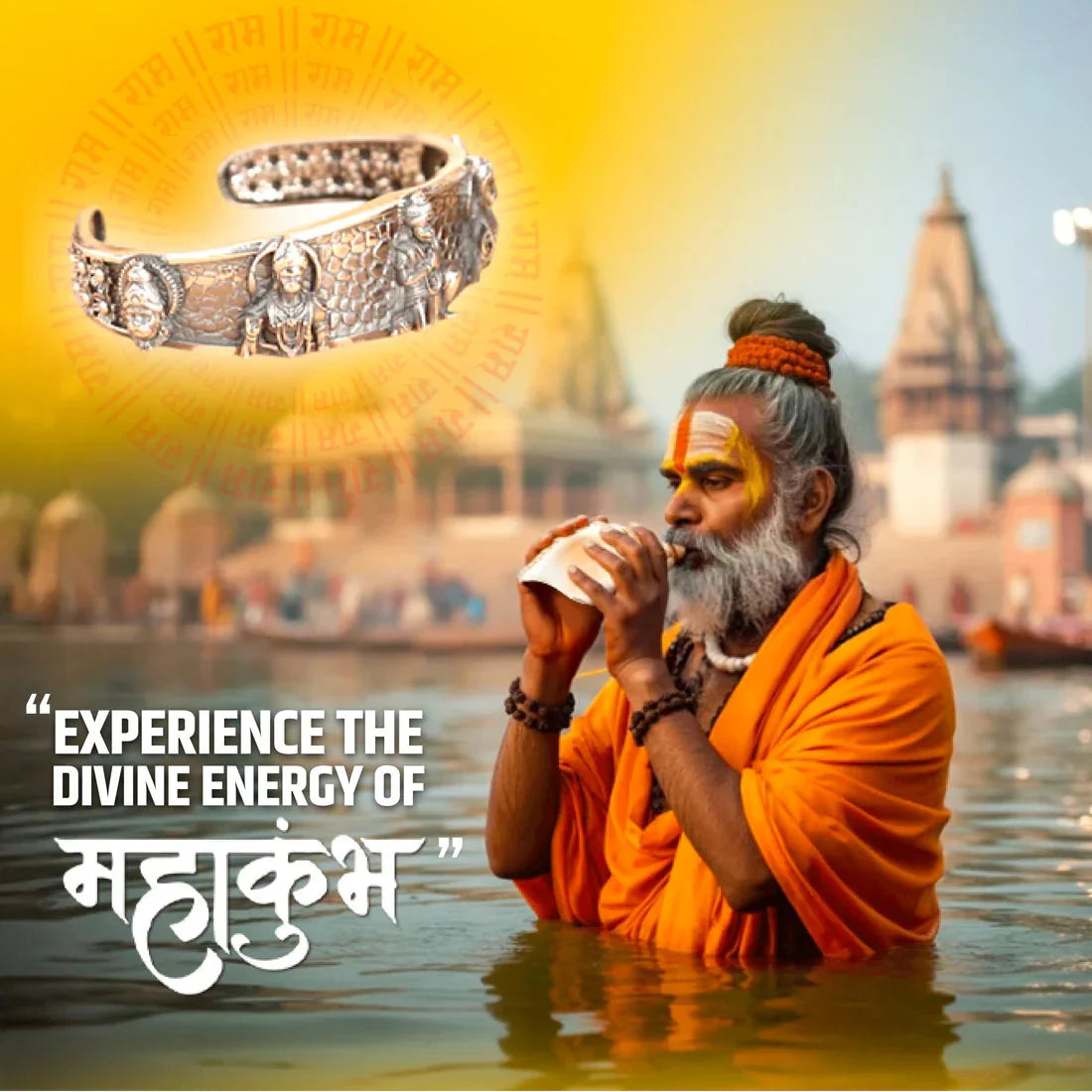 Silver Plated Bajrang Kada™ - Hanumanji Shakti Kada