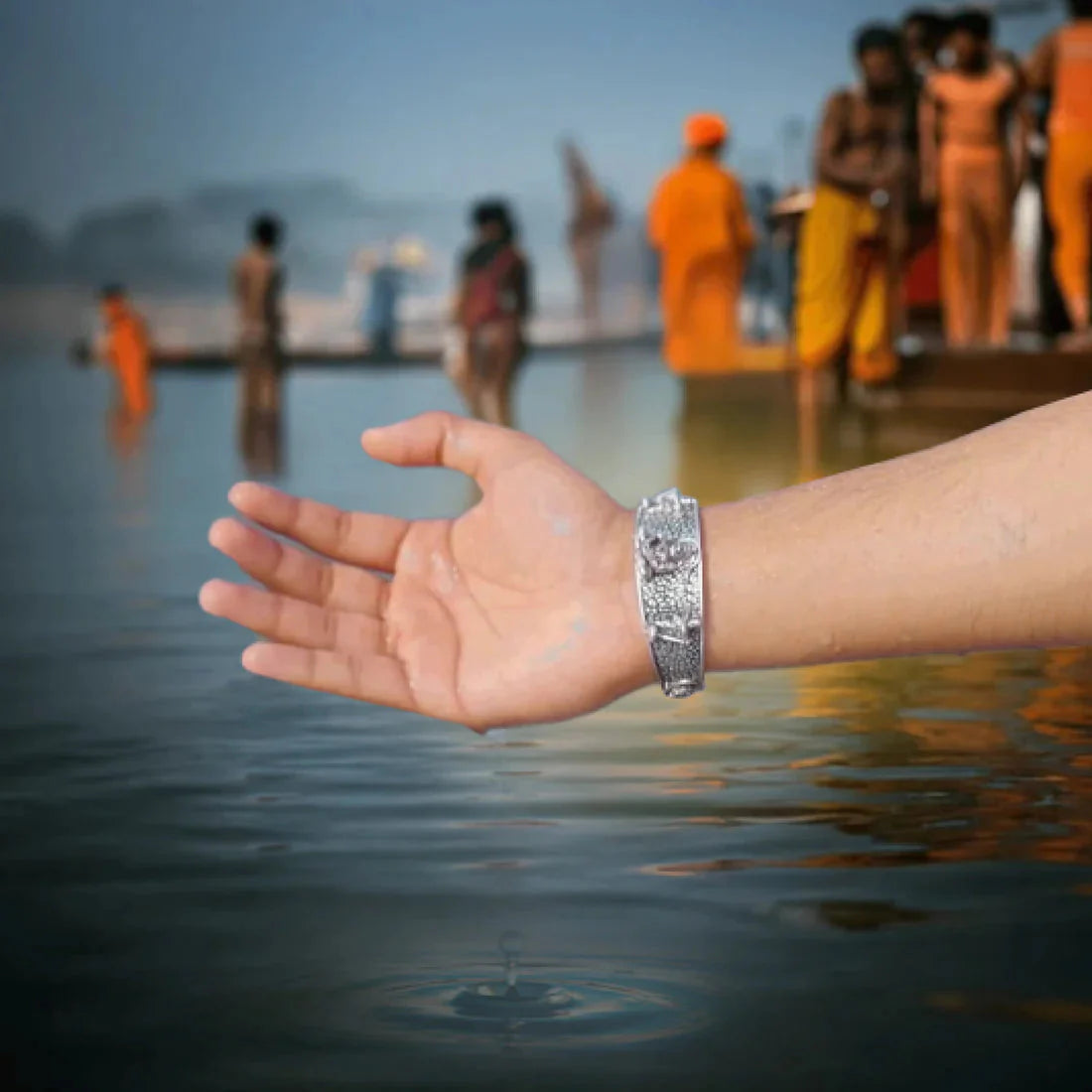 Silver Plated Bajrang Kada™ - Hanumanji Shakti Kada