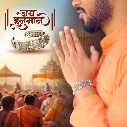 Silver Plated Bajrang Kada™ - Hanumanji Shakti Kada