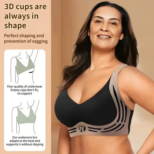 😍 BUY 1 GET 2 FREE 😍  😍🔥 England Premium Designer Edition Anti-Sagging Mega Lift Padded Wireless Bra🥰🥰🥰 ( PACK OF 3 )